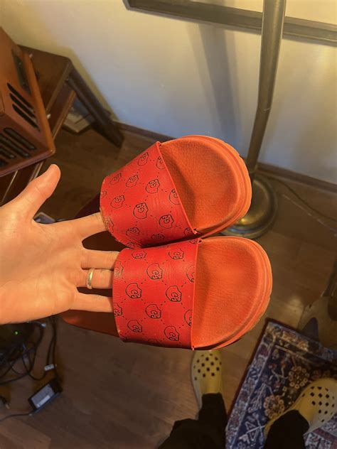 gucci red skull slides|thick Gucci slides.